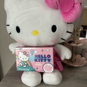 Hello Kitty Plush with Pink Bow and Candy